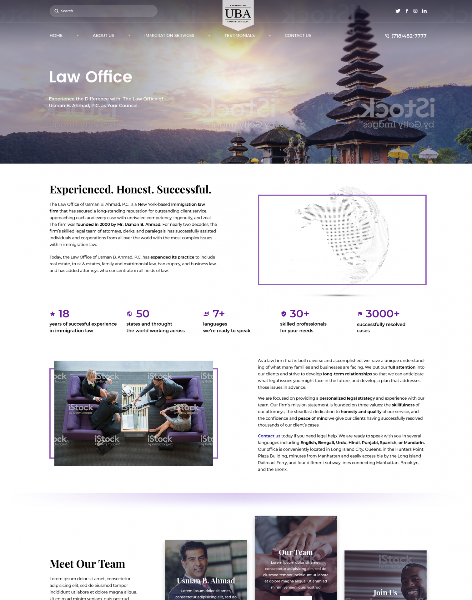 Website Design And Development For The Law Office Of Usman B. Ahmad, P.C.